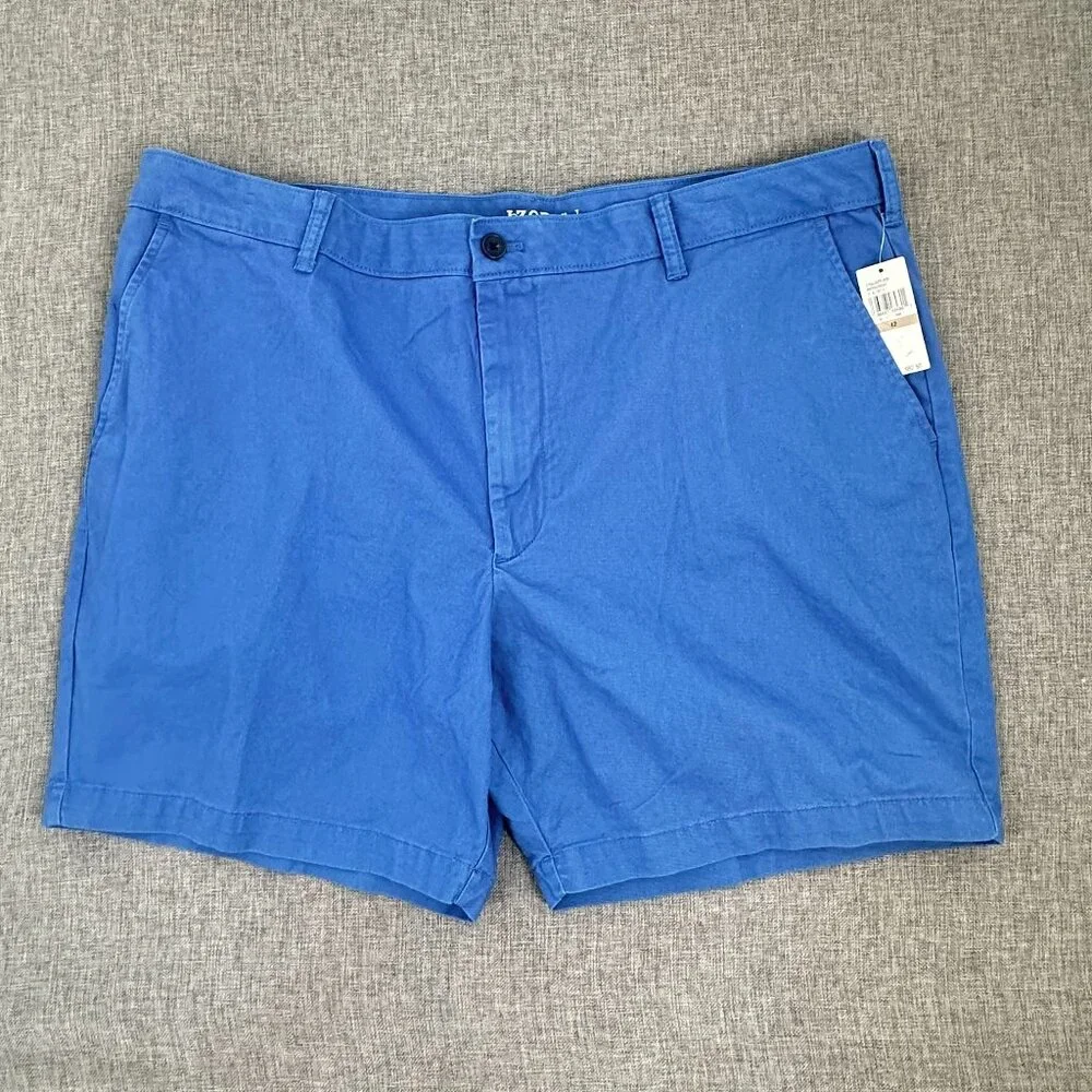 NEW! Mens‎ IZOD Saltwater Shorts Blue 42 Waist 7 inseam Stretch MSRP: $62.50